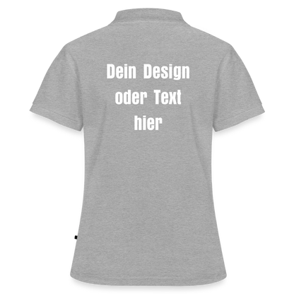 Frauen Premium Bio Polo Shirt - personalisierbar - Grau meliert