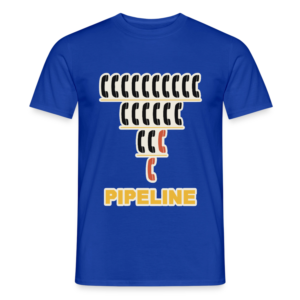 Pipeline. Isotype-Motiv Motiv-T-Shirt für Männer, Farbe Dunkelblau