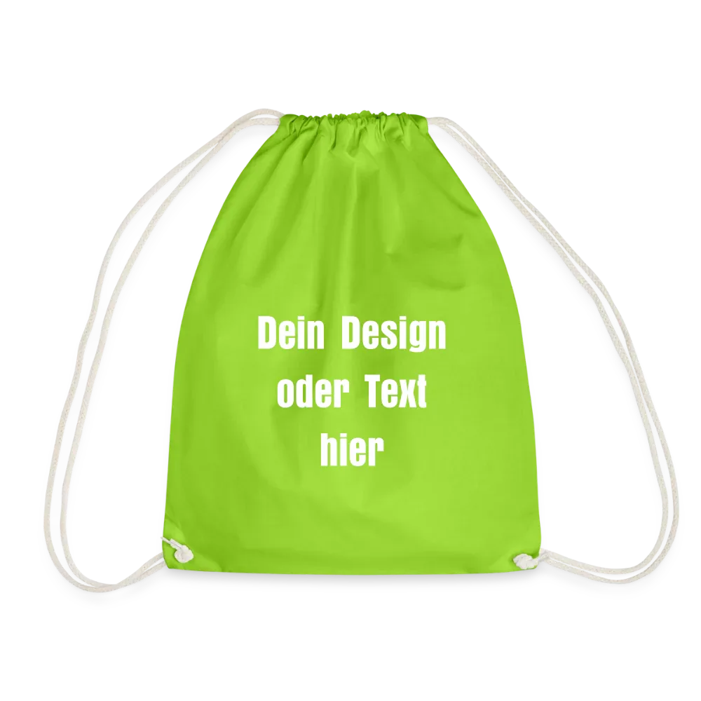 Turnbeutel - personalisierbar - Neongrün