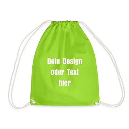 Turnbeutel - personalisierbar - Neongrün
