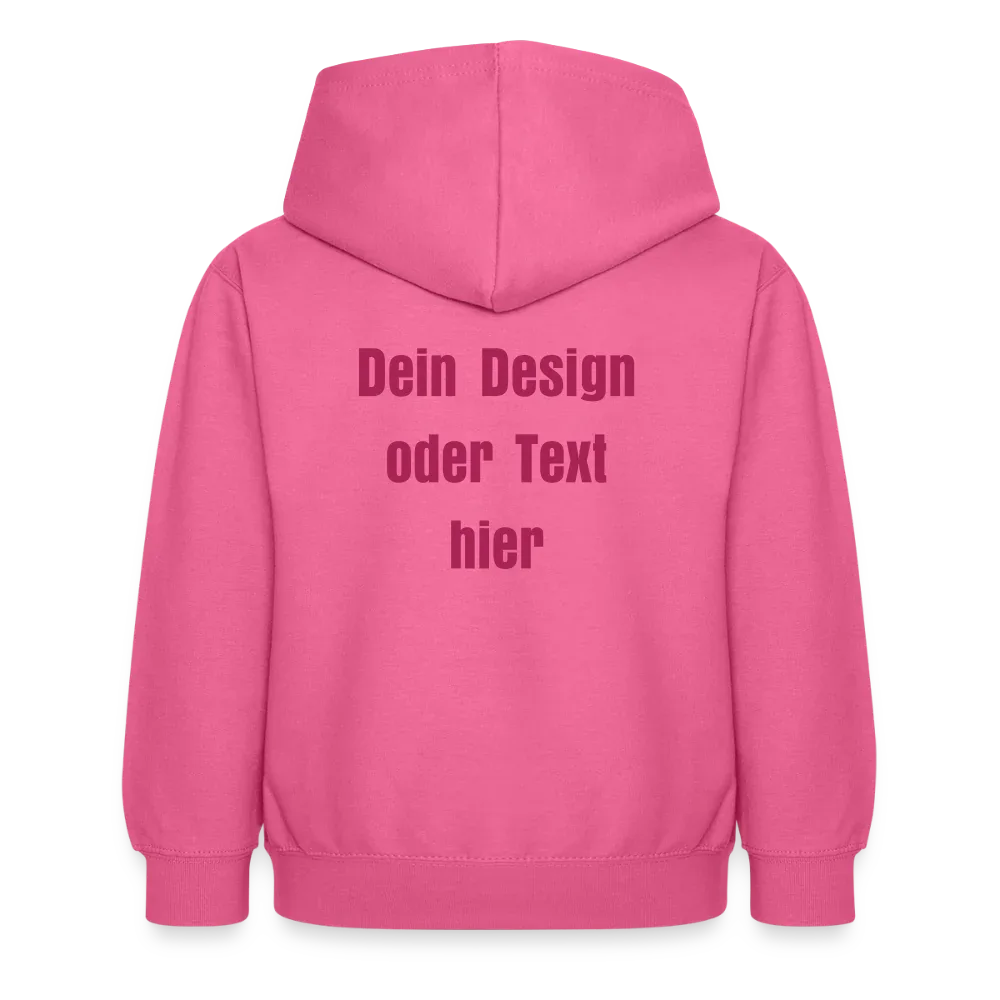 Kinder Hoodie - personalisierbare Vorder- und Rückseite - Pink