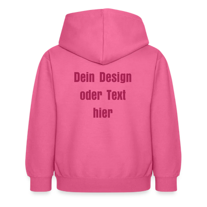 Kinder Hoodie - personalisierbare Vorder- und Rückseite - Pink