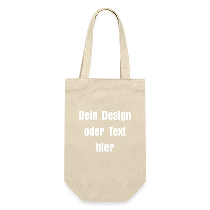 Geschenkbeutel für Flaschen - personalisierbar - Natur
