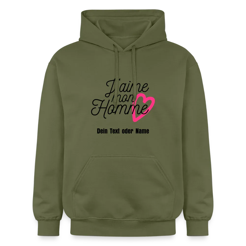 Kuschel-Hoodie "Valentine" für Frauen – personalisierbar & weich - Militärgrün