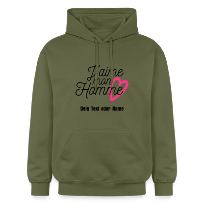 Kuschel-Hoodie "Valentine" für Frauen – personalisierbar & weich - Militärgrün