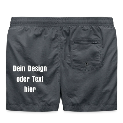 Badeshorts - personalisierbare Vorder- und Rückseite - Anthrazit