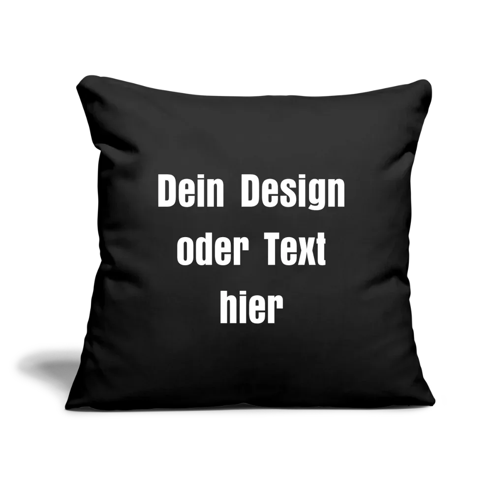 Sofakissen mit Füllung 44 x 44 cm - personalisierbar - Schwarz