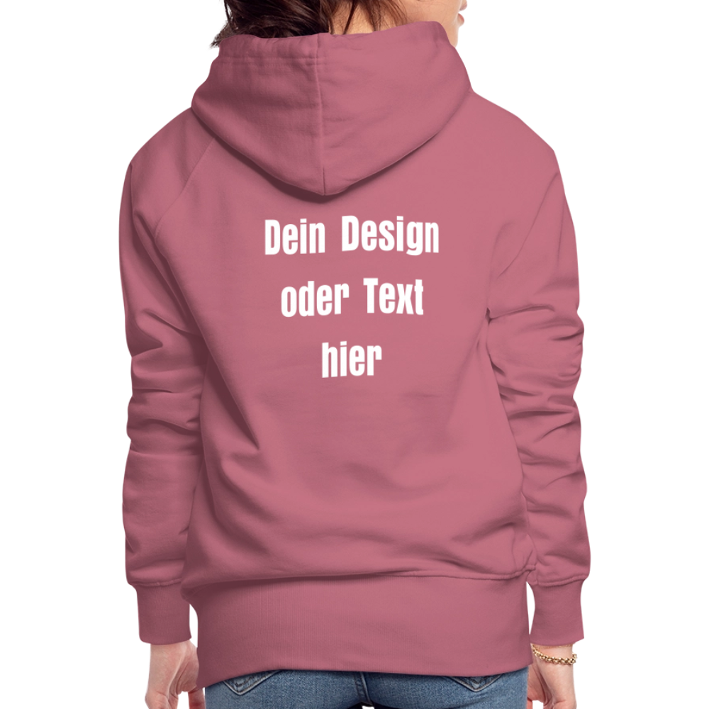 Frauen Premium Hoodie - personalisierbare Vorder- und Rückseite - Malve