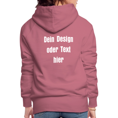 Frauen Premium Hoodie - personalisierbare Vorder- und Rückseite - Malve