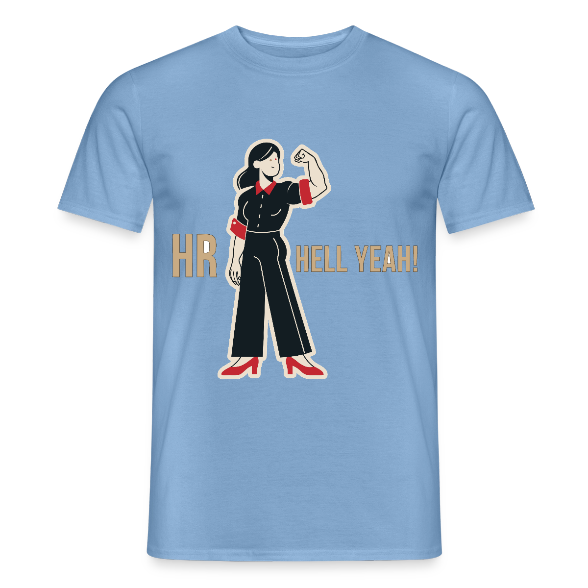 HR. Hell yeah! Motiv-T-Shirt für Männer, Farbe Carolina Blue