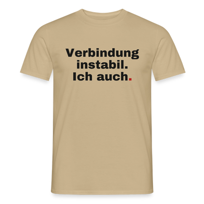 Verbindung instabil Motiv-T-Shirt für Männer, Farbe Sandbeige