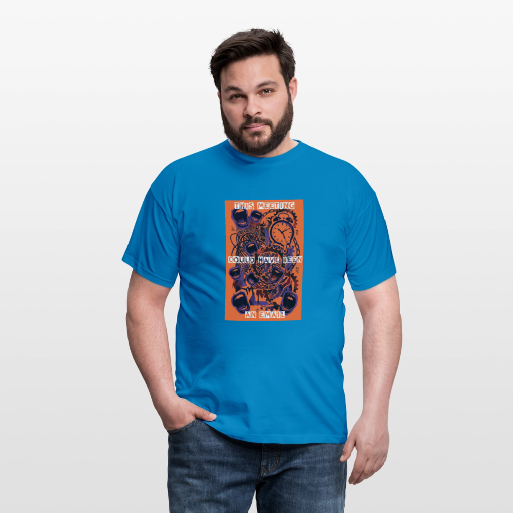 "Meeting Email" Motiv-T-Shirt für Männer - Royalblau