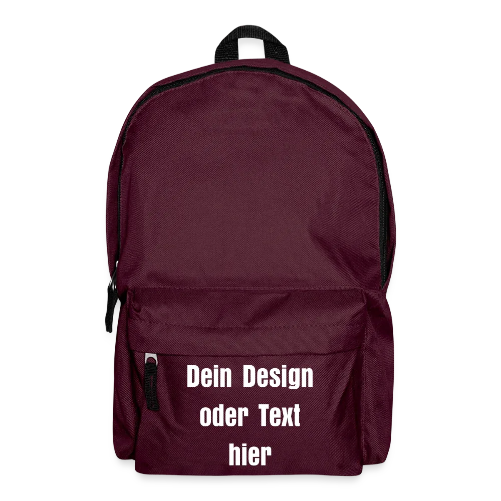 Klassischer Rucksack - personalisierbar - Burgunderrot