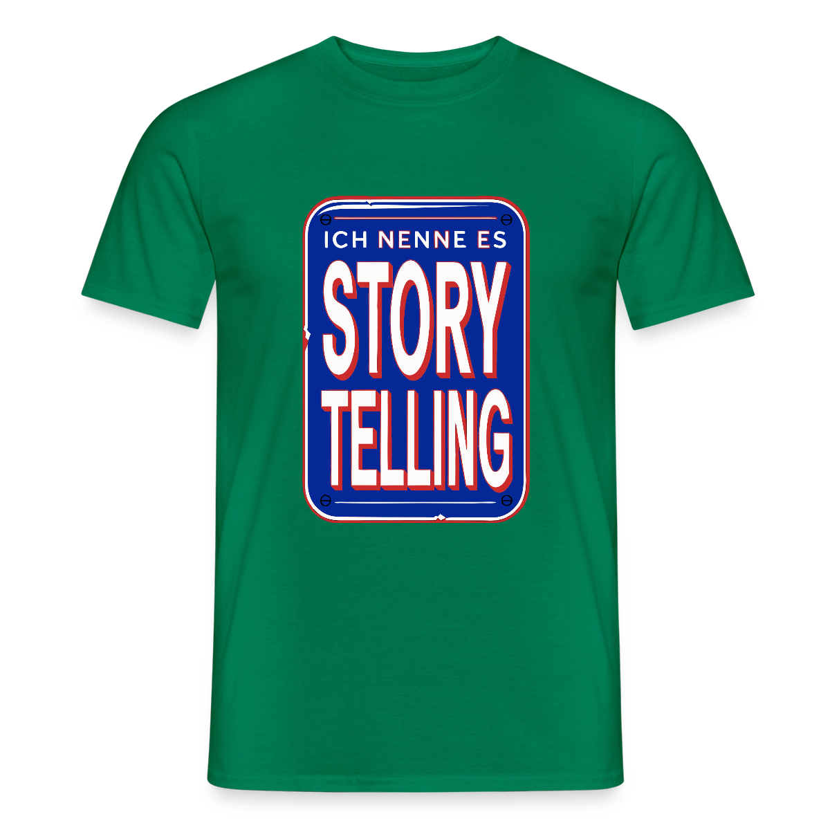 Ich nenne es Storytelling. Motiv-T-Shirt für Männer, Farbe Kelly Green