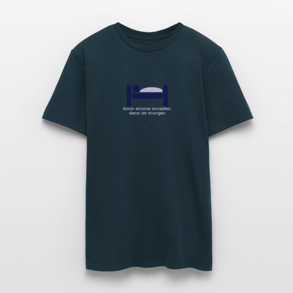 "Schlafen" Motiv-T-Shirt für Männer - Navy