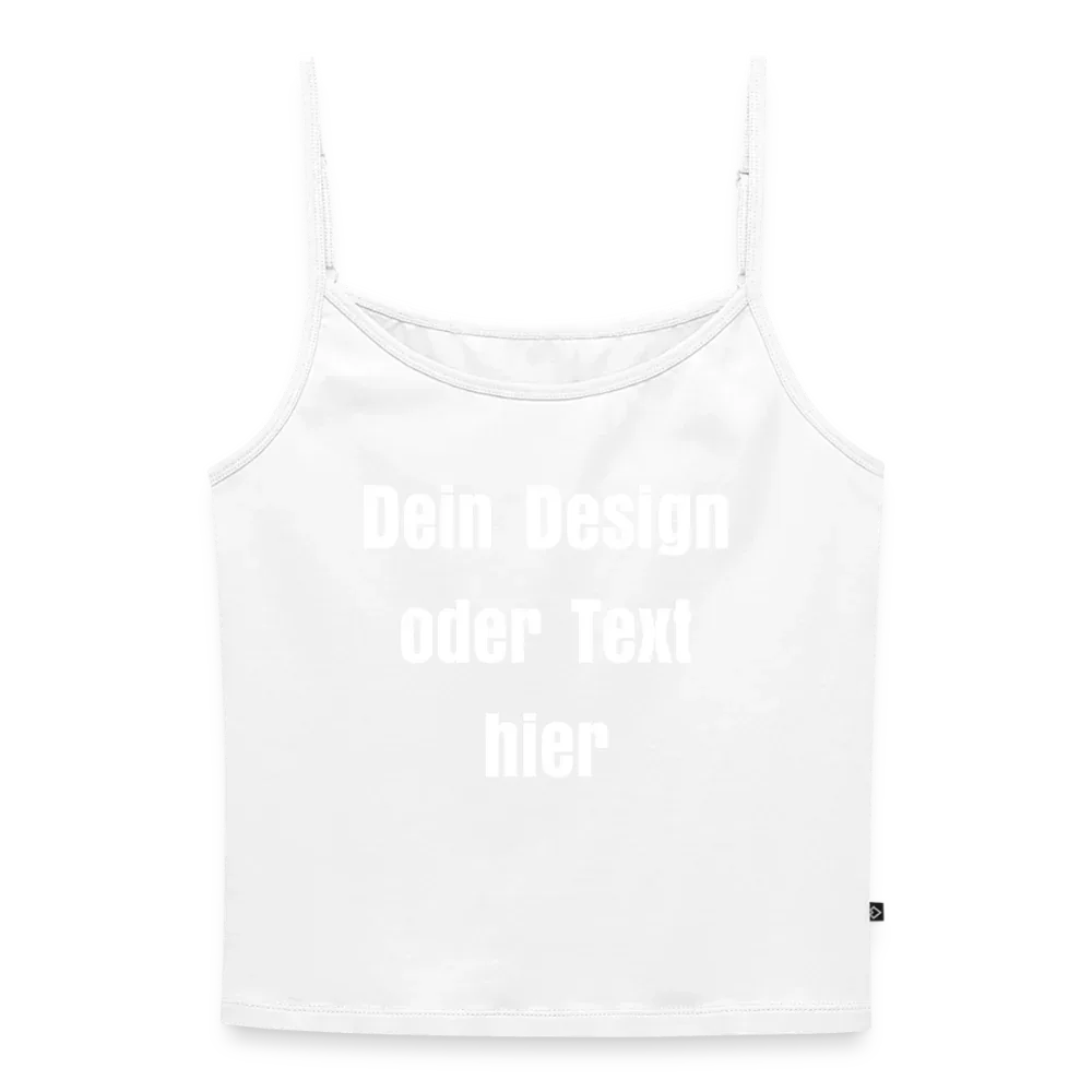 Frauen Spaghetti Tank Top - personalisierbar - Weiß