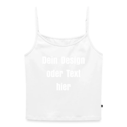 Frauen Spaghetti Tank Top - personalisierbar - Weiß