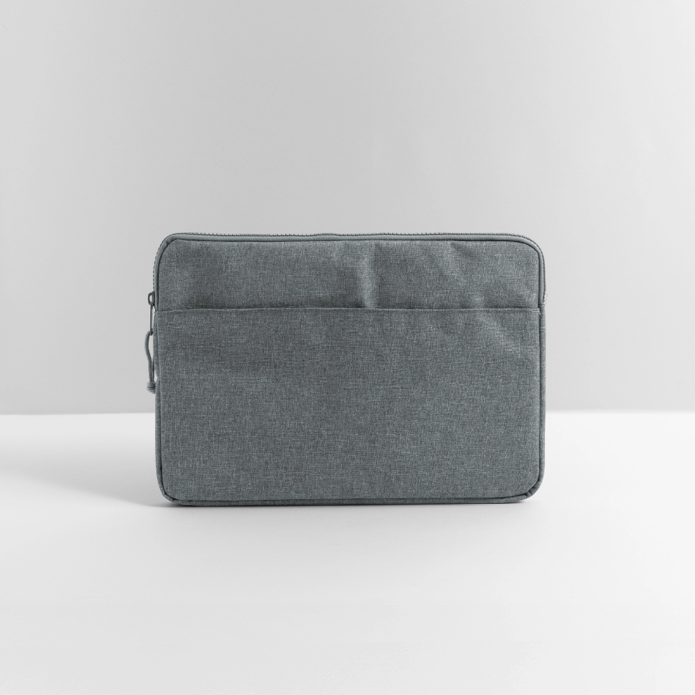 Laptoptasche passend für bis zu 15 Zoll Laptopgröße - personalisierbar - Grau meliert