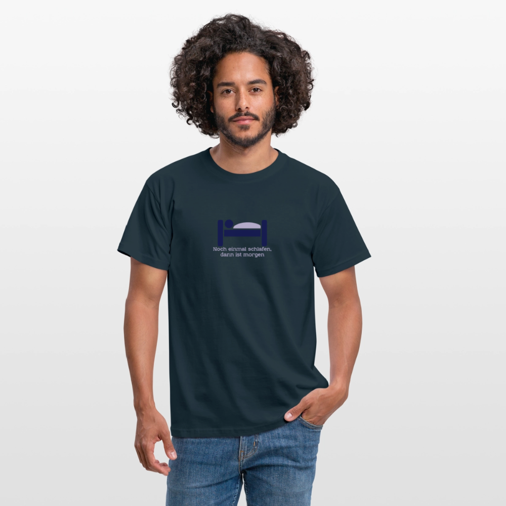 "Schlafen" Motiv-T-Shirt für Männer - Navy