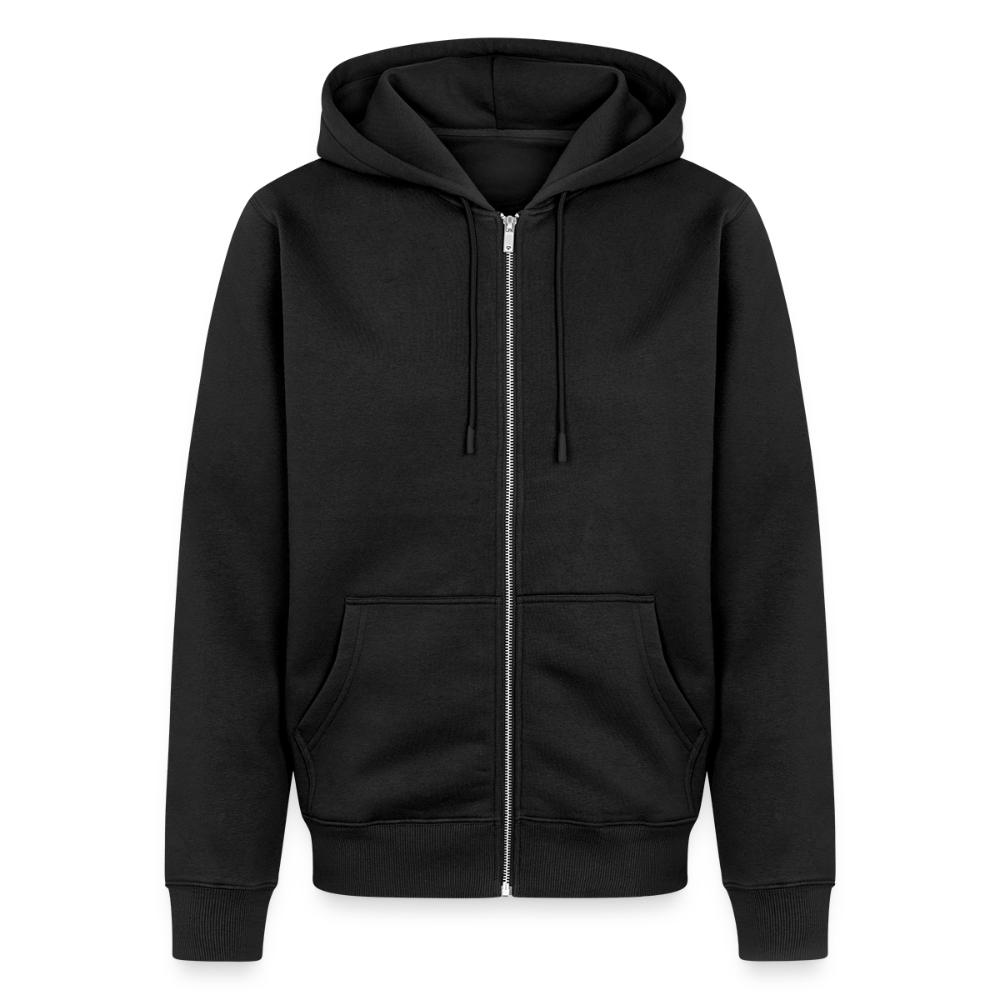 Männer Premium Kapuzenjacke - personalisierbare Vorder- und Rückseite - Schwarz