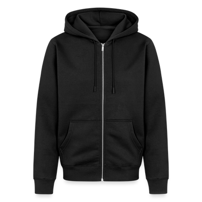 Männer Premium Kapuzenjacke - personalisierbare Vorder- und Rückseite - Schwarz