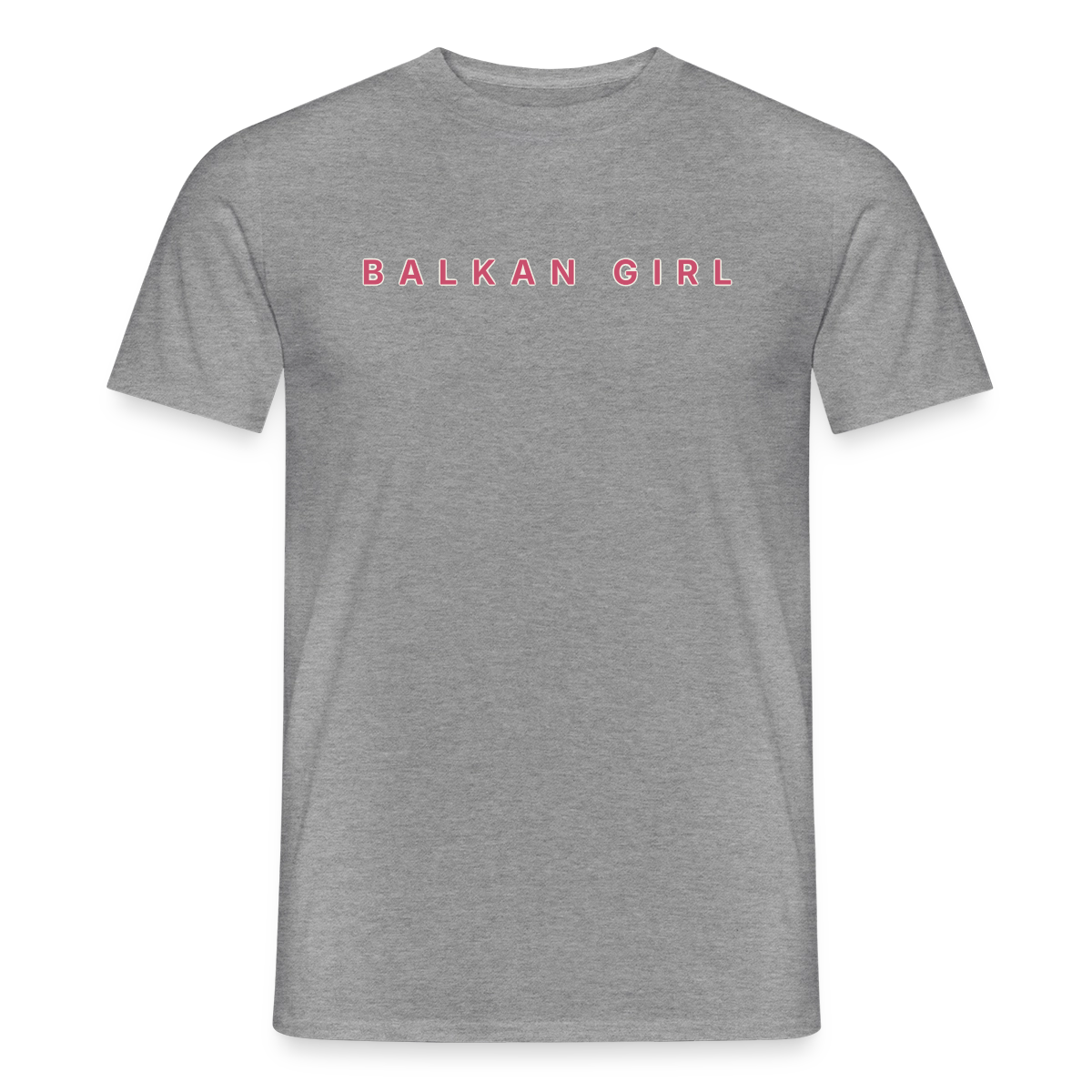 Balkan Girl Motiv-T-Shirt für Männer, Farbe Graphit meliert