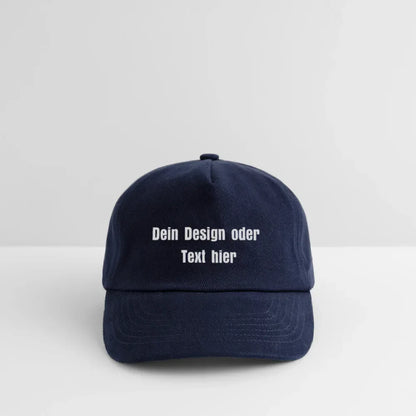 Kontrast Snapback Basecap für Kinder - personalisierbar - Navy