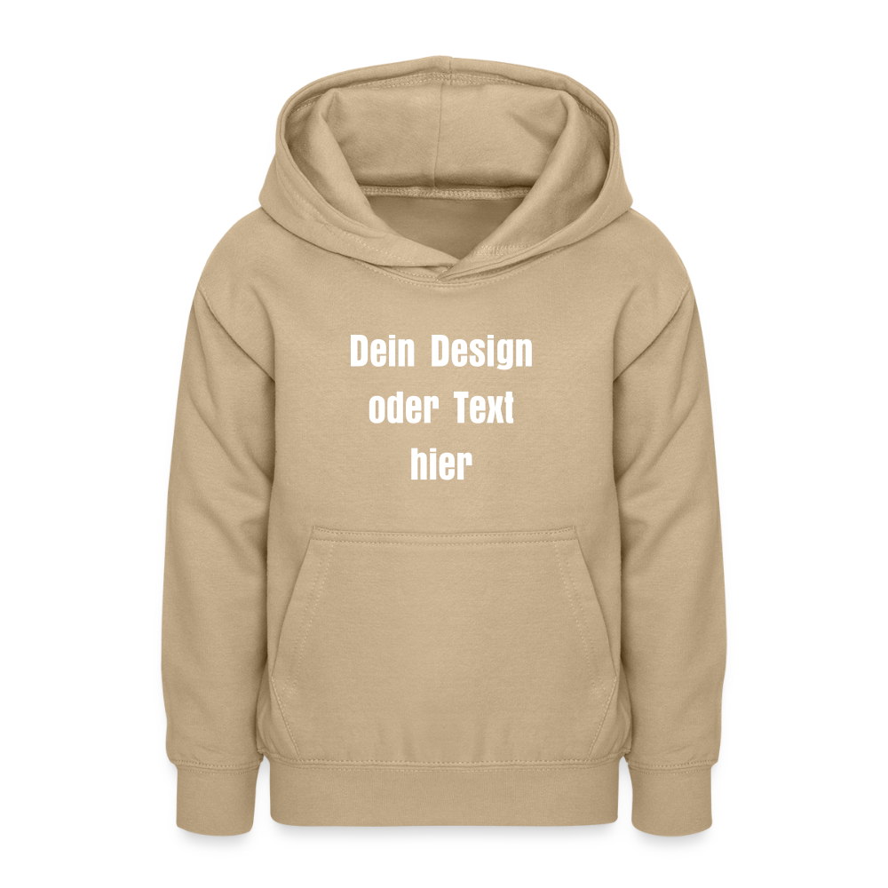 Teenager Hoodie - personalisierbare Vorder- und Rückseite - Sand
