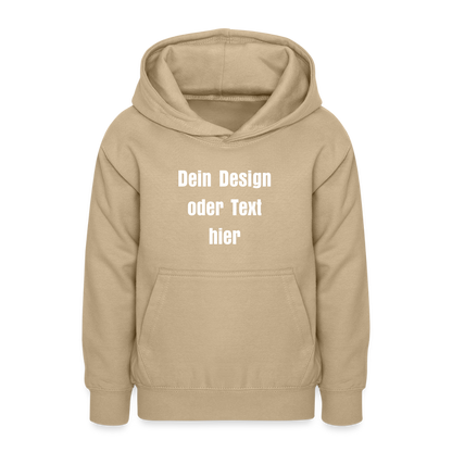 Teenager Hoodie - personalisierbare Vorder- und Rückseite - Sand