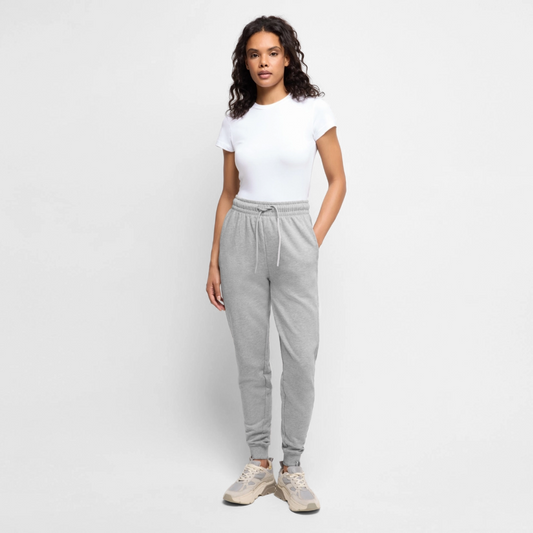 Frauen Premium Bio Jogginghose - personalisierbar - Grau meliert