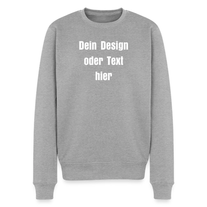 Männer Premium Pullover - personalisierbar - Grau meliert
