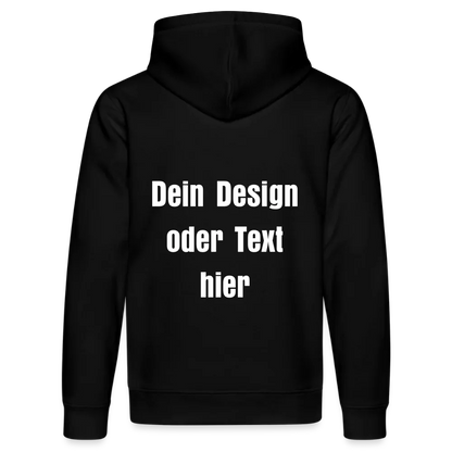 Stanley/Stella Unisex Bio-Hoodie DRUMMER - personalisierbare Vorder- und Rückseite - Schwarz