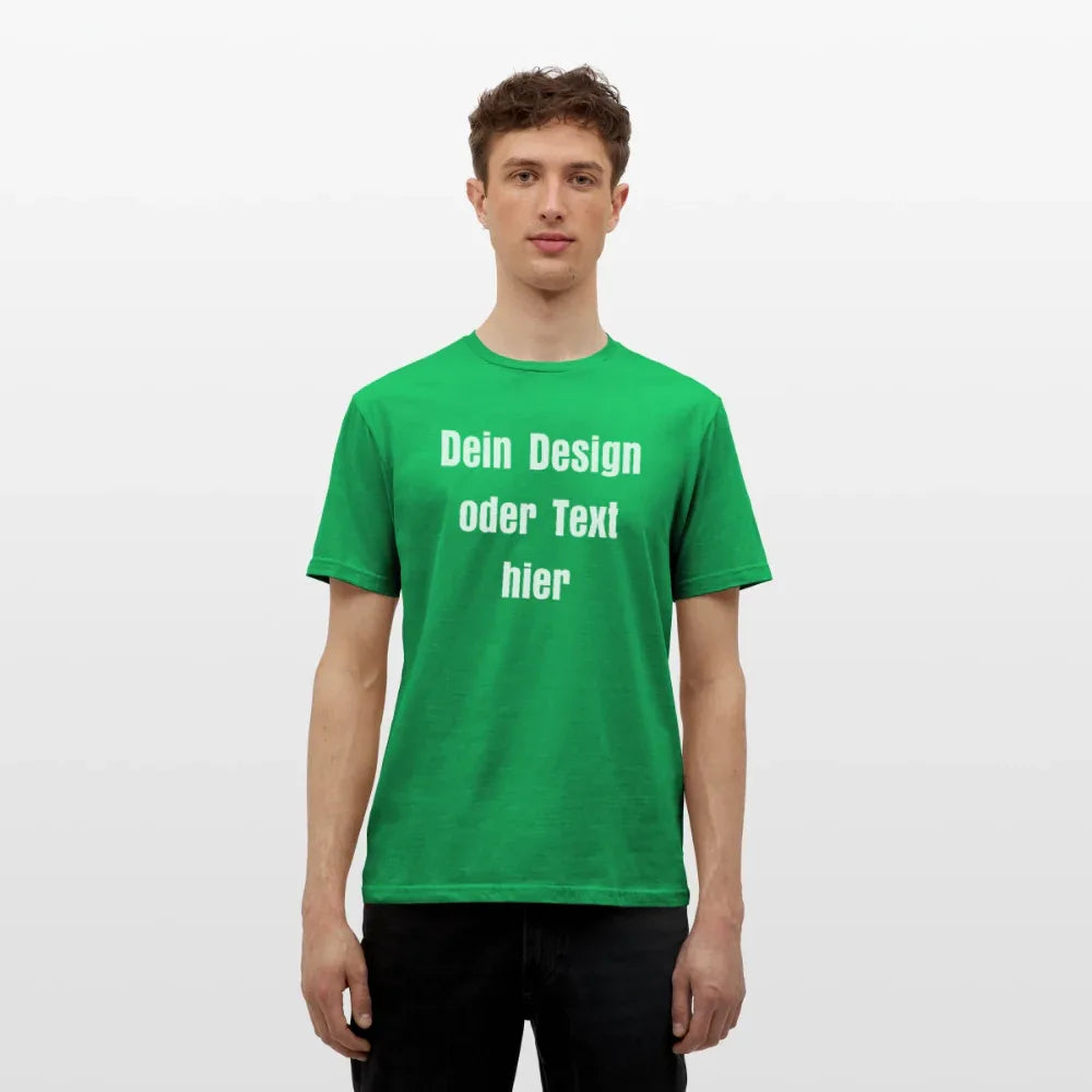 Männer T-Shirt - personalisierbare Vorder- und Rückseite - Kelly Green