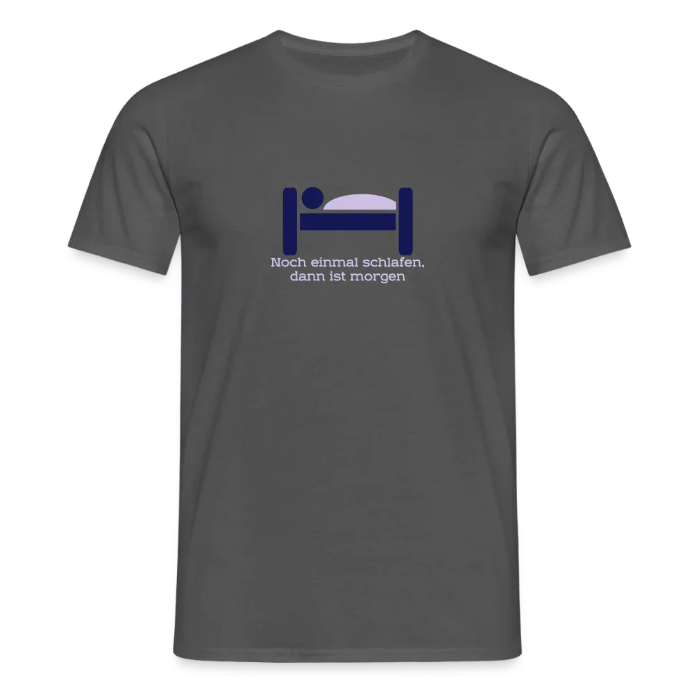 "Schlafen" Motiv-T-Shirt für Männer - Anthrazit