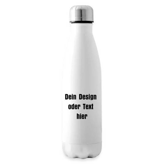 Isolierflasche 500ml - personalisierbar - Weiß