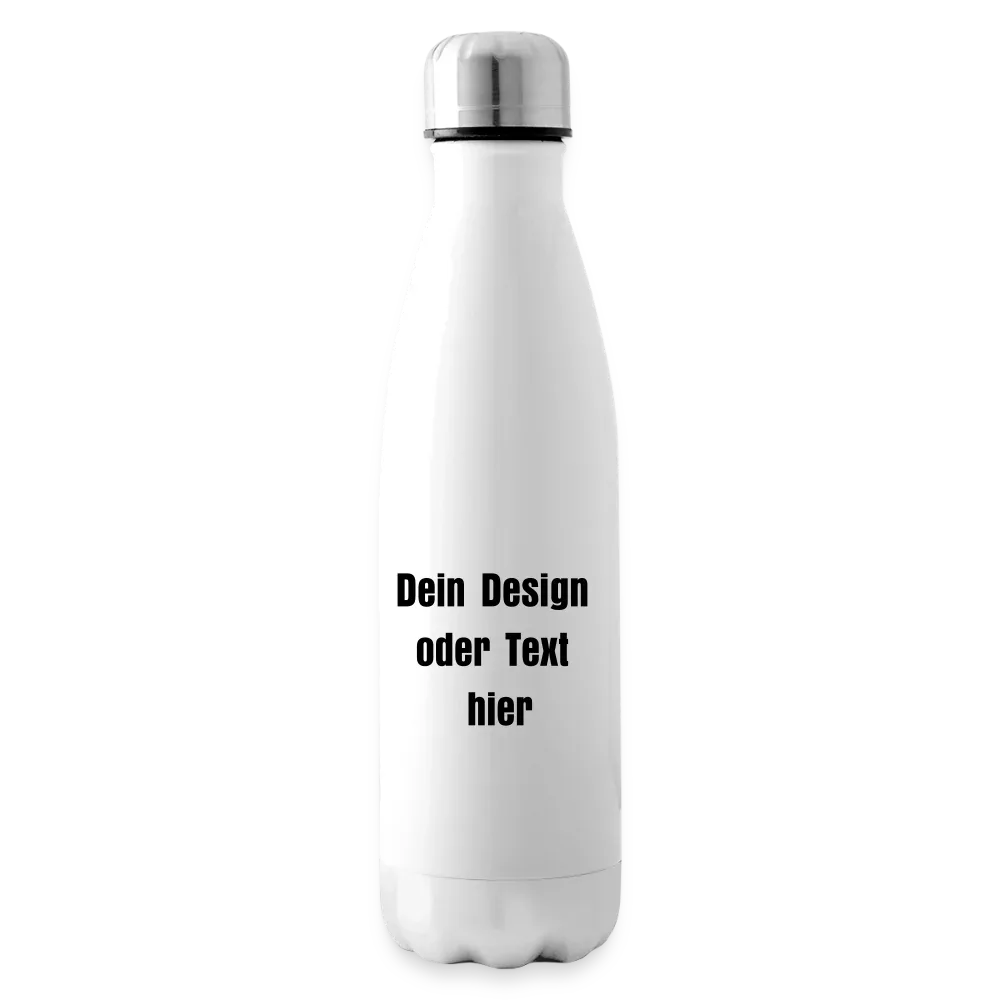 Isolierflasche 500ml - personalisierbar - Weiß