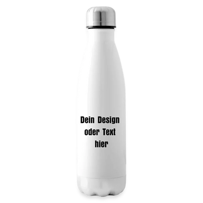 Isolierflasche 500ml - personalisierbar - Weiß