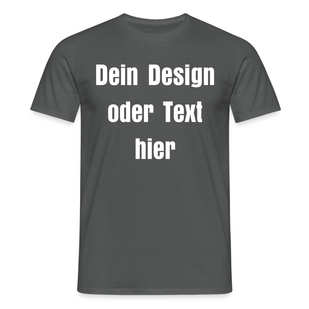 Männer T-Shirt - personalisierbare Vorder- und Rückseite - Anthrazit