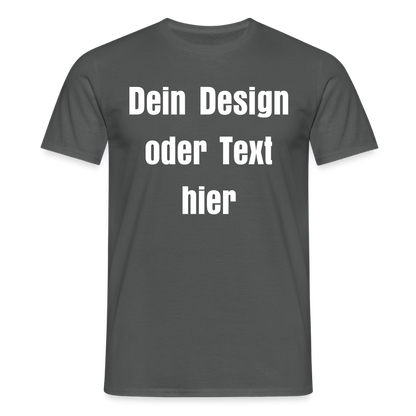 Männer T-Shirt - personalisierbare Vorder- und Rückseite - Anthrazit