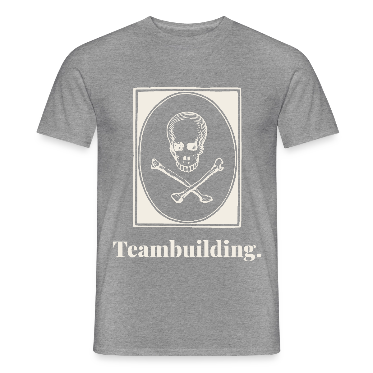 "Teambuilding." Motiv-T-Shirt für Männer, Farbe Graphit meliert