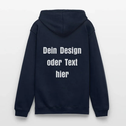 Unisex Hoodie - personalisierbare Vorder- und Rückseite - Navy