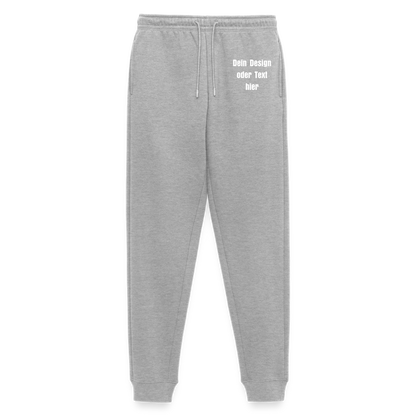 Männer Premium Bio Jogginghose - personalisierbar - Grau meliert