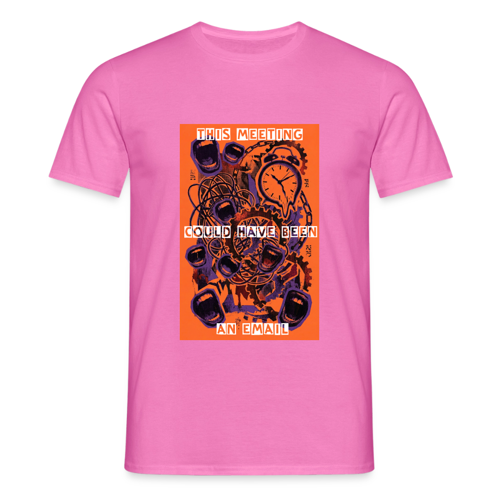 "Meeting Email" Motiv-T-Shirt für Männer - Pink