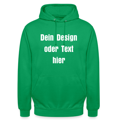 Unisex Hoodie - personalisierbare Vorder- und Rückseite - Kelly Green