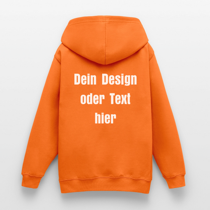 Teenager Hoodie - personalisierbare Vorder- und Rückseite - Orange