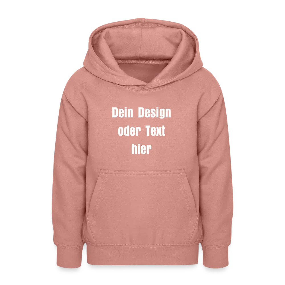Teenager Hoodie - personalisierbare Vorder- und Rückseite - Altrosa