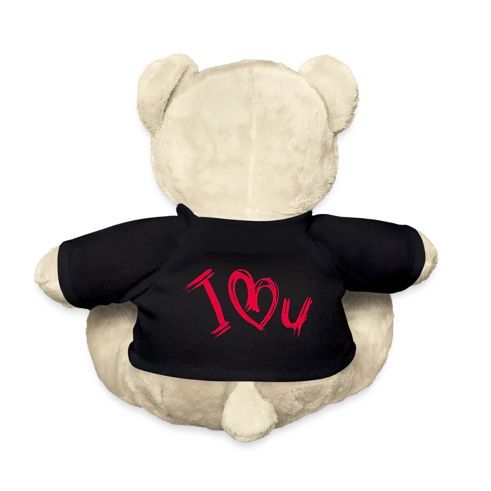 Teddy "Valentine" - personalisierbarer Text oder Name - Schwarz