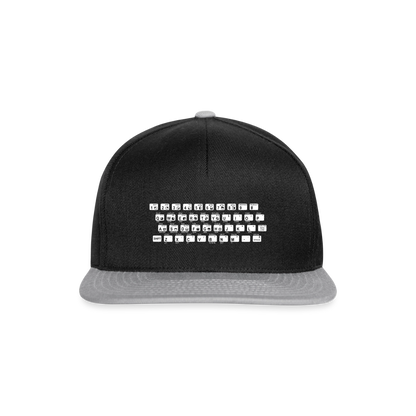 48K ZX Spectrum Retro Snapback Cap - Schwarz/Grau