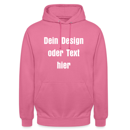 Unisex Hoodie - personalisierbare Vorder- und Rückseite - Pink