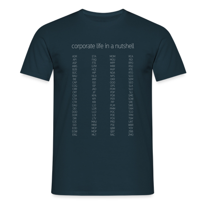 "Corporate life" - Motiv-T-Shirt für Männer - Navy